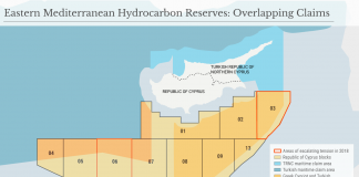 Eastern Mediterranean Hydrocarbon Reserves: Overlapping Claims