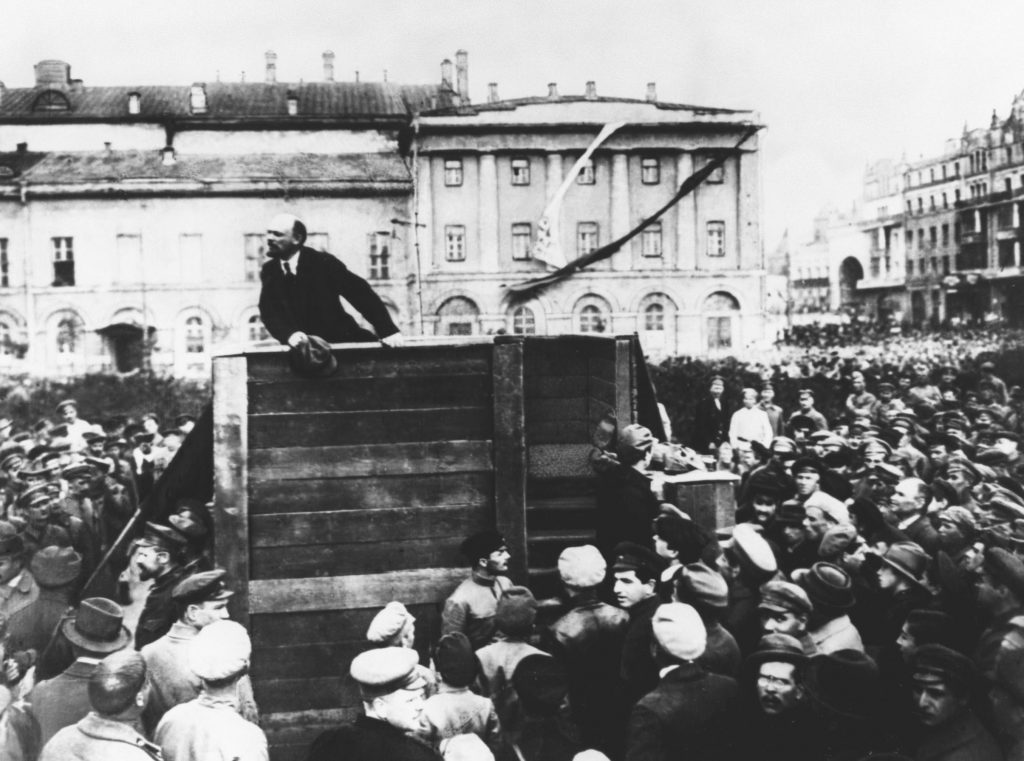 Vladimir Lenin Speaks at Red Army rally