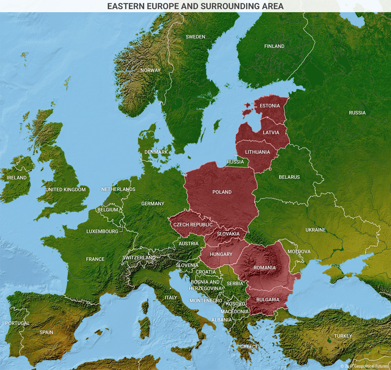 Geopolitical Map Of Europe