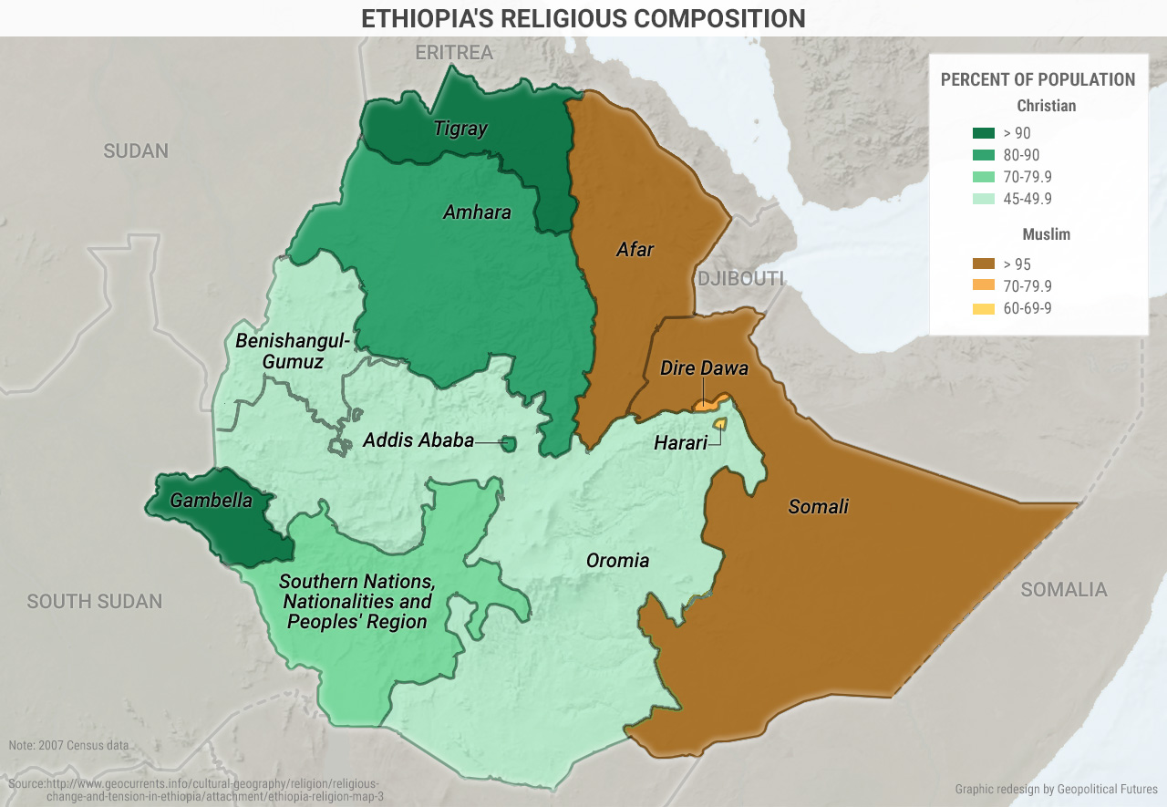 Религиозная карта эфиопии