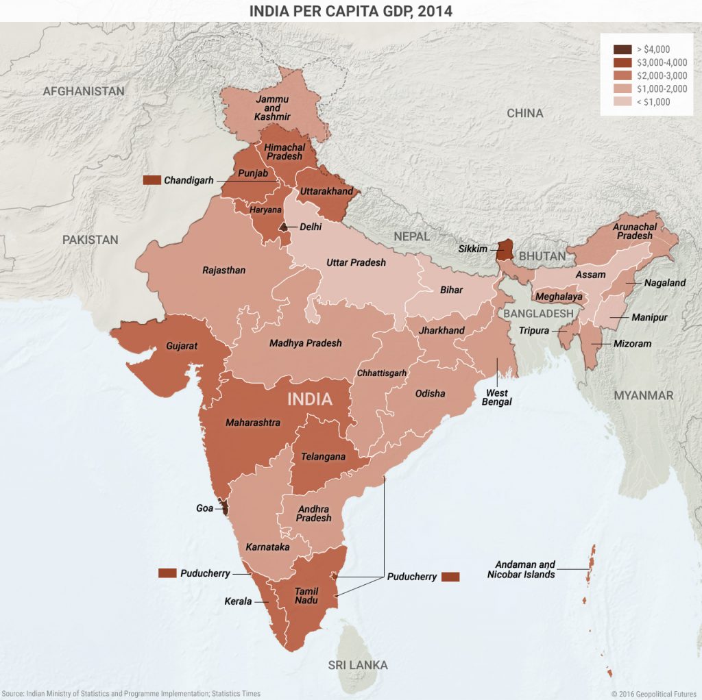 India Gdp Per Capita Map