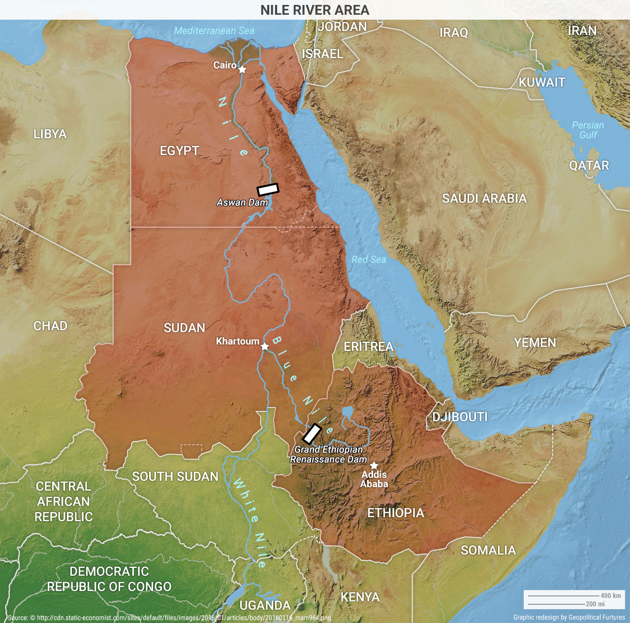 Map Nile River Africa Share Map