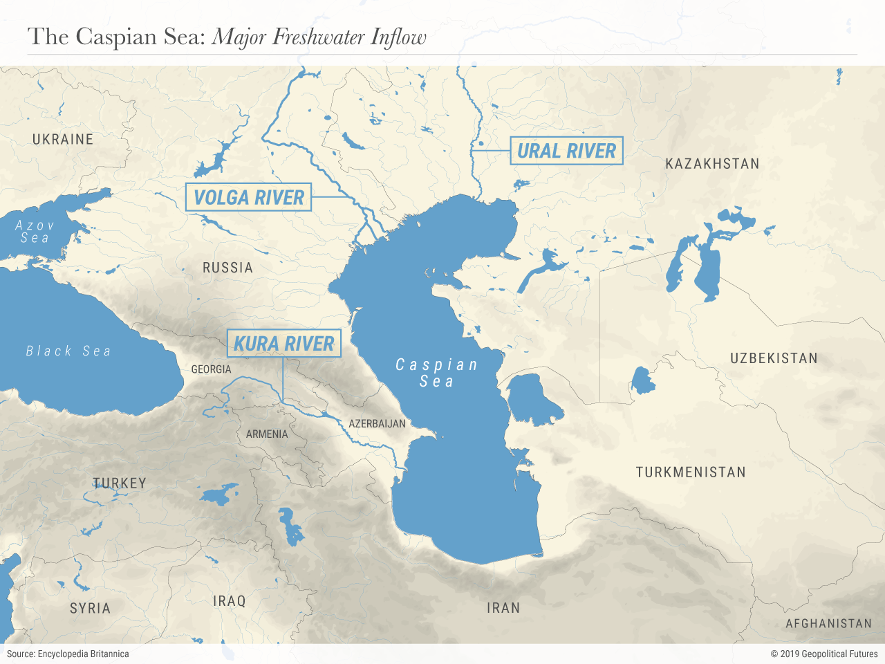 Показать карту каспийского моря