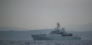 British ship patrols Gibraltar