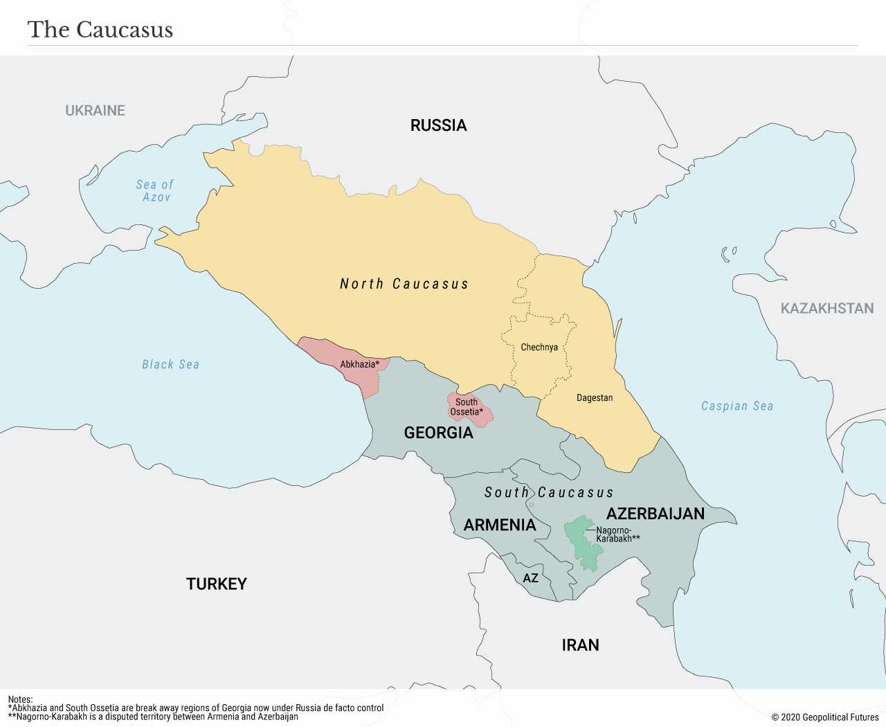 north caucasus map