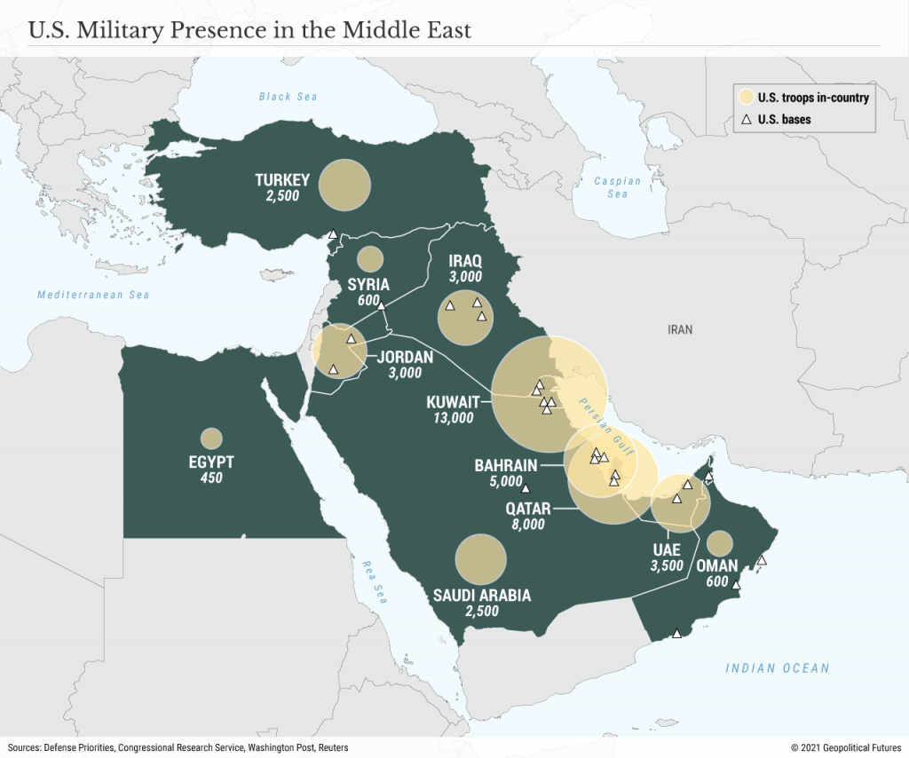 US Withdrawal From The Middle East Geopolitical Futures   US Military Mid East 1024x854 