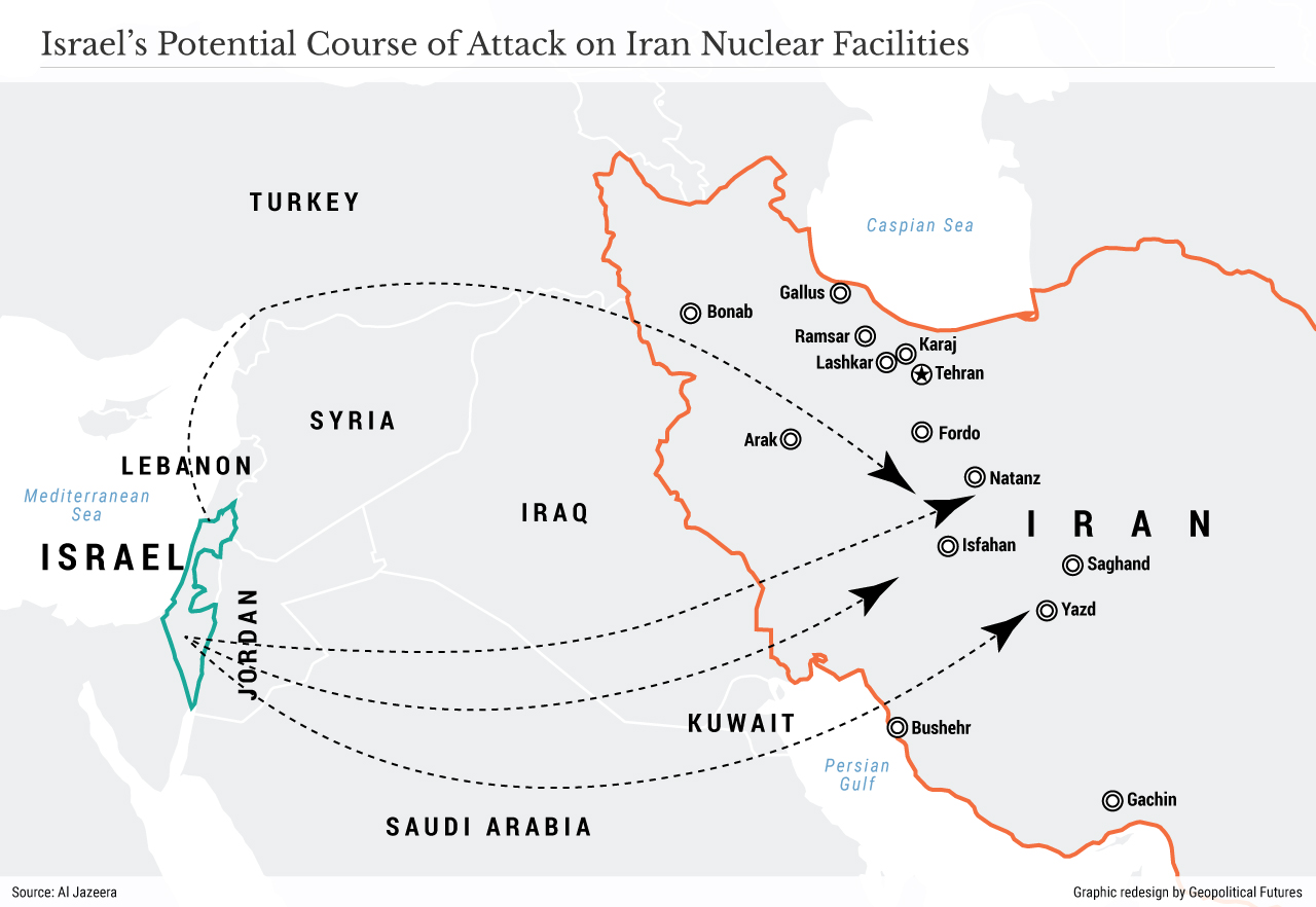 Israel's Potential Course of Attack on Iran Nuclear Facilities