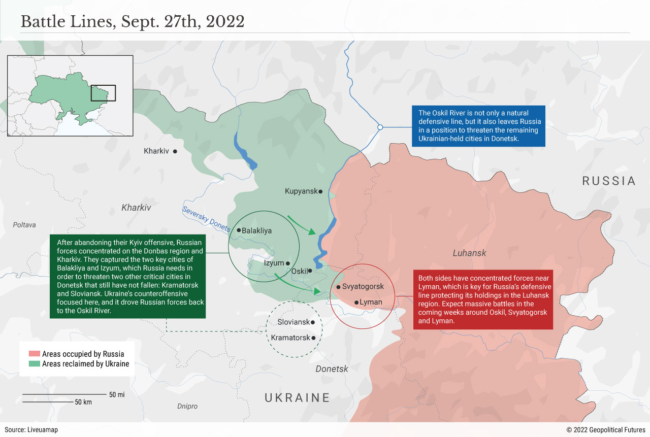 Russia/Ukraine Battle Lines, Sept. 27, 2022