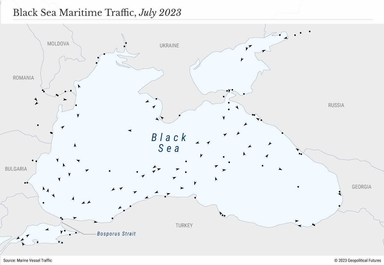 Black Sea Maritime Traffic, July 2023